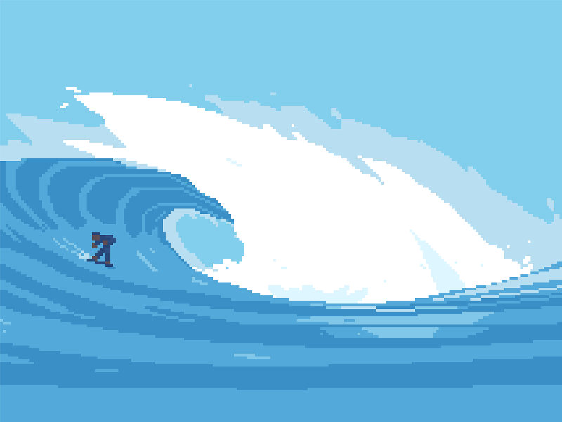Surfing gif pixel